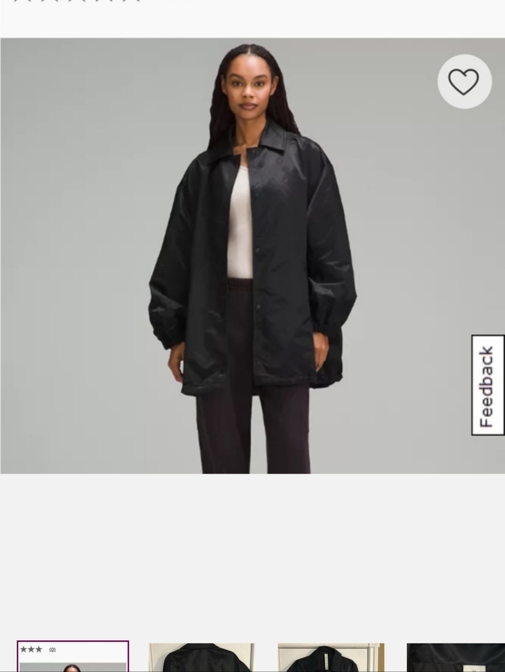 Lululemon Oversized Lightweight Coaches Jacket